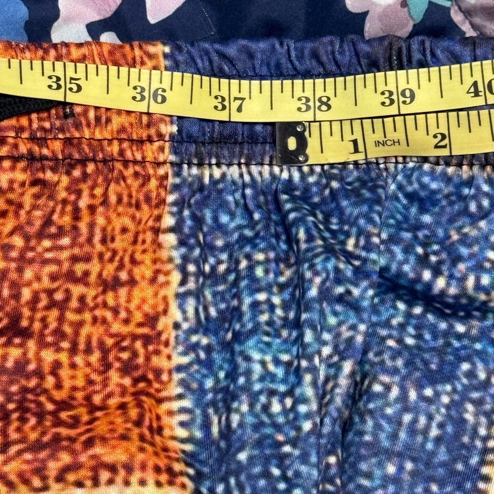 Men's Graphic Color Block Patchwork Shorts Summer Shorts Size 3XL - Picture 3 of 3